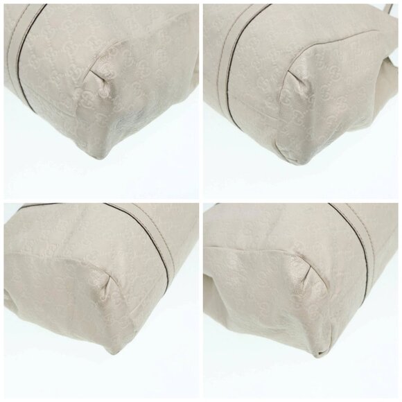 GUCCI GG Canvas Guccissima Hand Bag White Gold - Picture 16 of 16